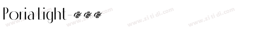 Poria Light字体转换